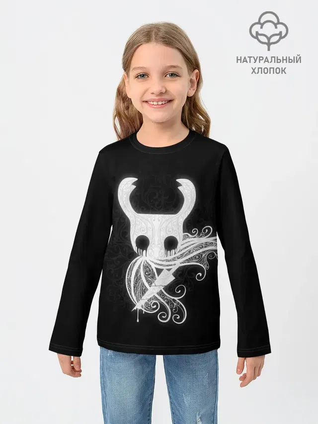 Детский лонгслив с принтом «Hollow Knight»