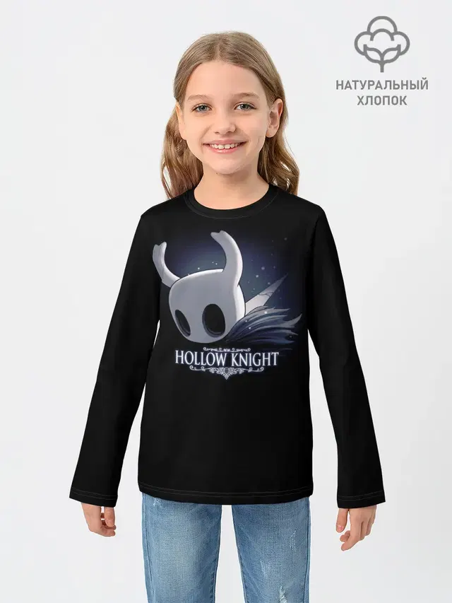 Детский лонгслив с принтом «Hollow Knight video game»