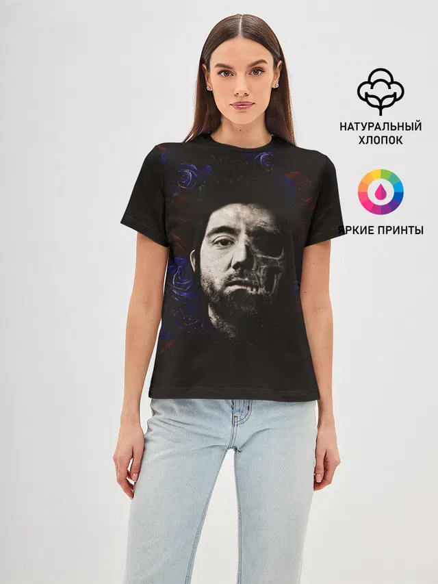 Женская базовая футболка с принтом «Chino Moreno»