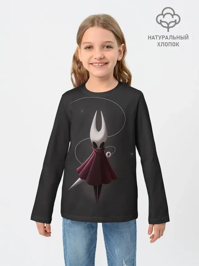 Детский лонгслив с принтом «Hornet (Hollow Knight)»