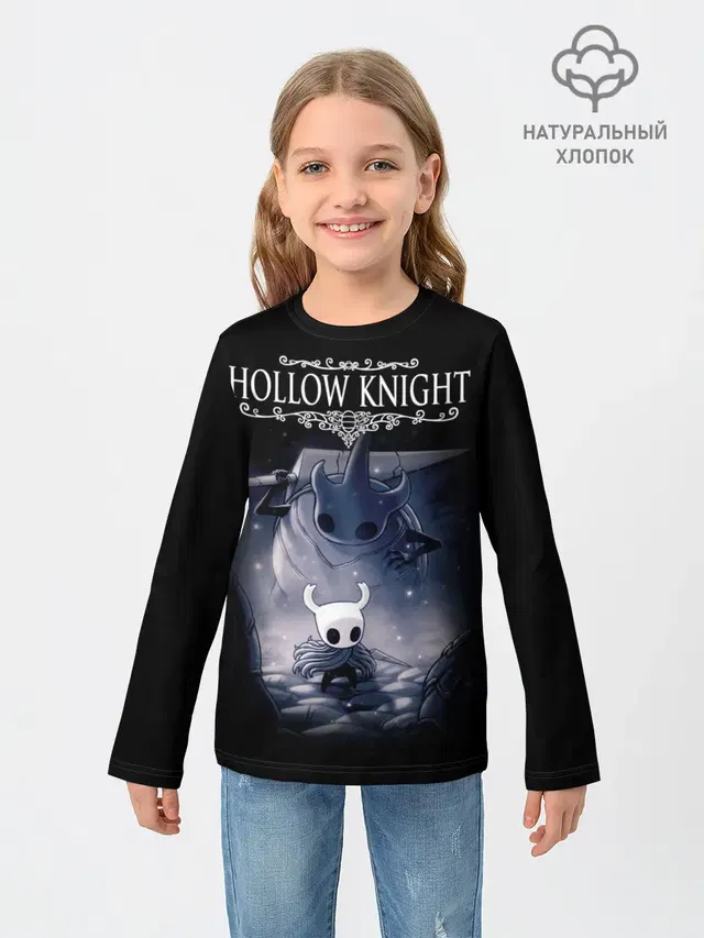 Детский лонгслив с принтом «Hollow Knight»