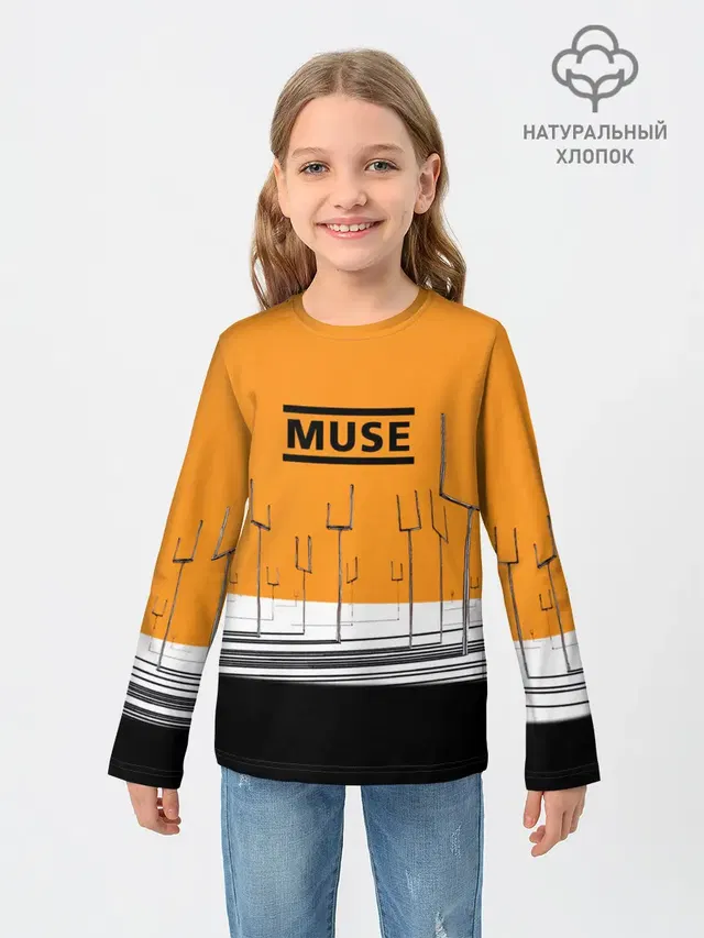 Детский лонгслив с принтом «Muse»