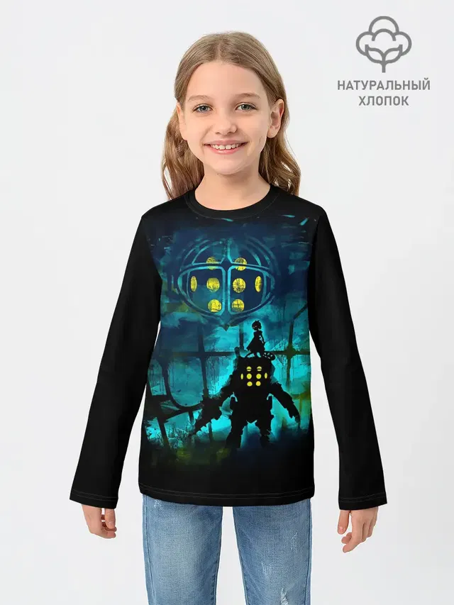 Детский лонгслив с принтом «BioShock»