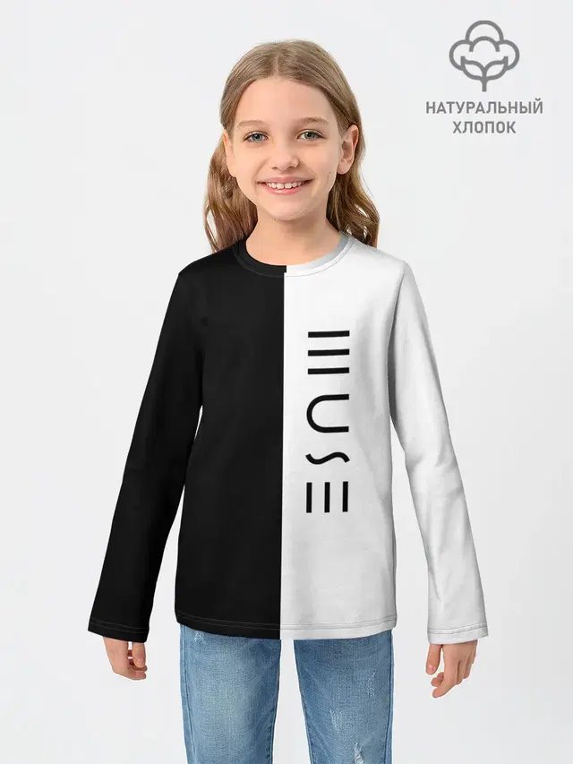 Детский лонгслив с принтом «Muse»