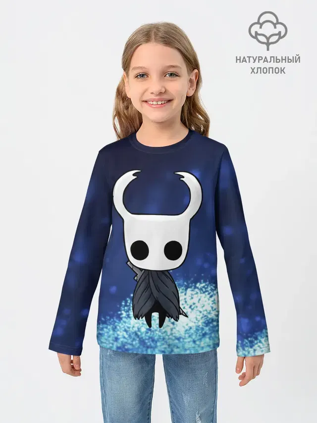Детский лонгслив с принтом «Рыцарь - HOLLOW KNIGHT»