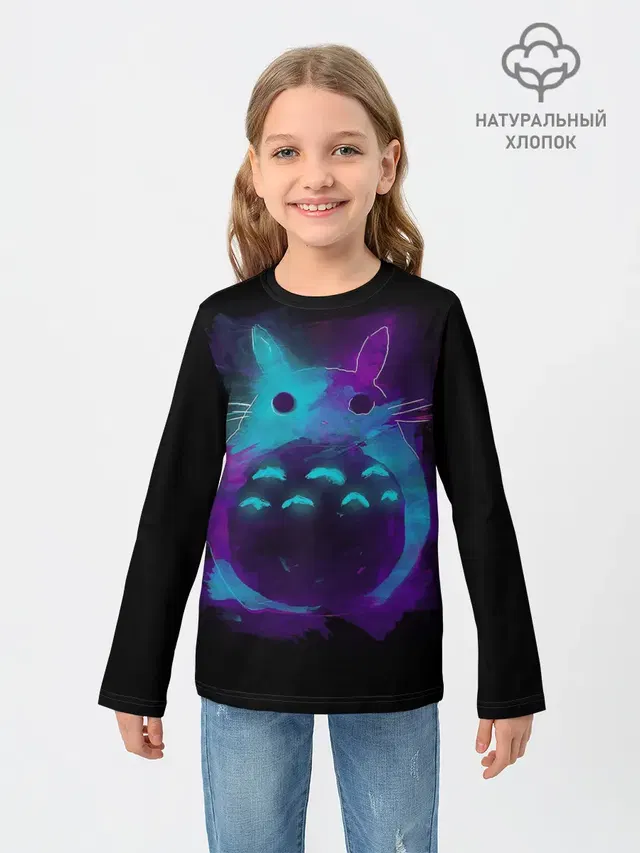 Детский лонгслив с принтом «Милый Тоторо Totoro»