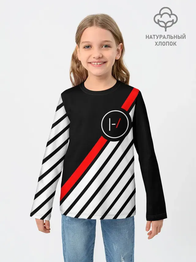 Детский лонгслив с принтом «Stripes»