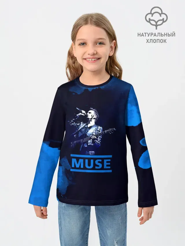 Детский лонгслив с принтом «Muse»