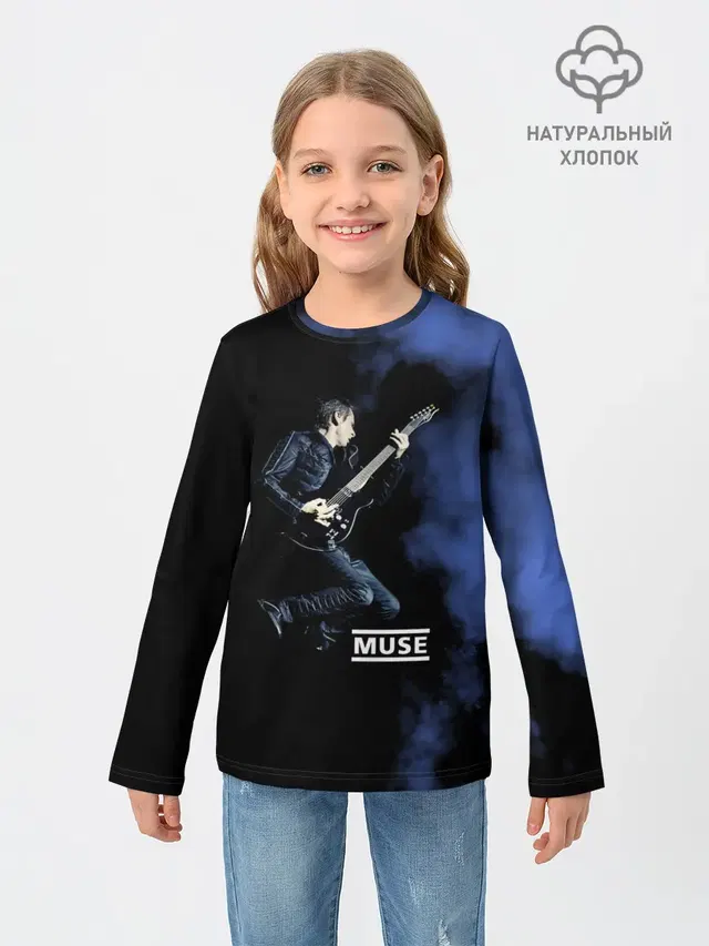 Детский лонгслив с принтом «Muse»
