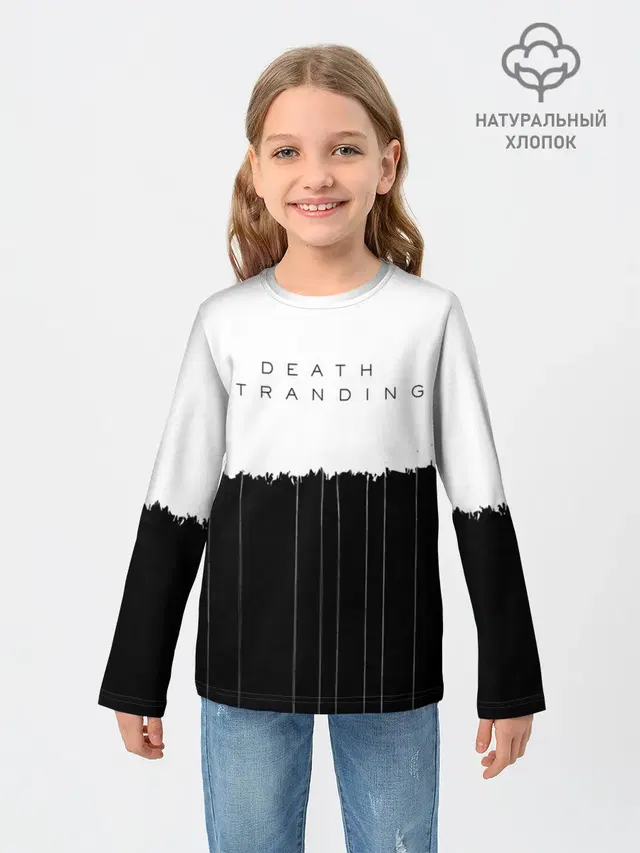 Детский лонгслив с принтом «Typography»