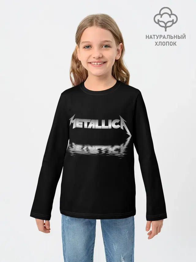 Детский лонгслив с принтом «Metallica»
