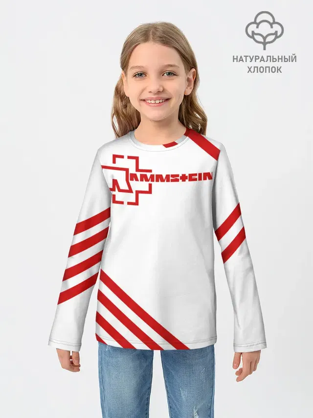 Детский лонгслив с принтом «Rammstein»