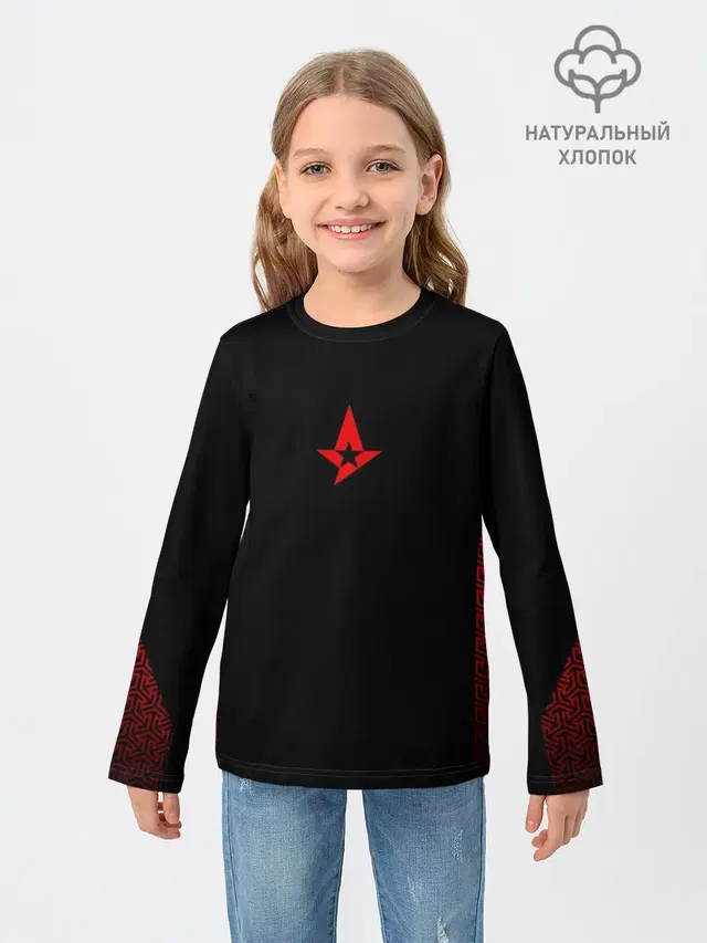 Детский лонгслив с принтом «Разные игры — Astralis uniform 2019»