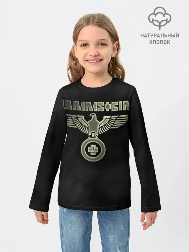 Детский лонгслив с принтом «Rammstein»