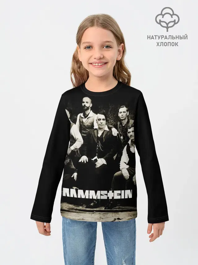 Детский лонгслив с принтом «Rammstein»