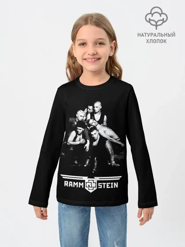Детский лонгслив с принтом «Rammstein»