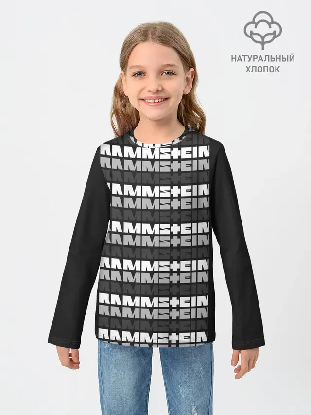Детский лонгслив с принтом «Rammstein»