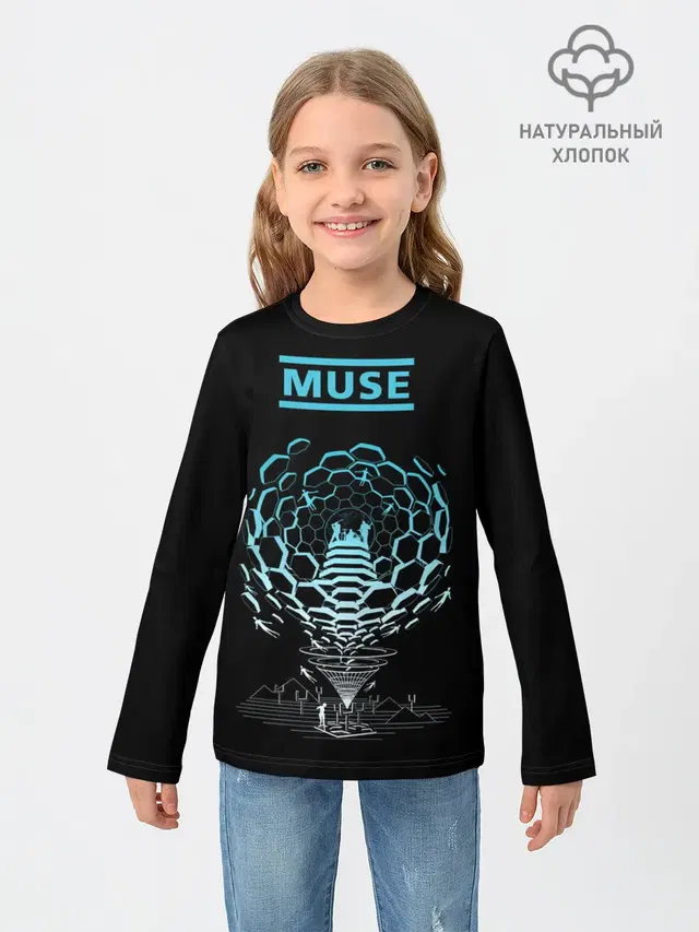 Детский лонгслив с принтом «Muse»