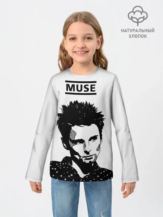Детский лонгслив с принтом «Muse»