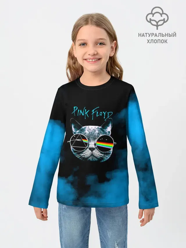 Детский лонгслив с принтом «Pink Floyd»