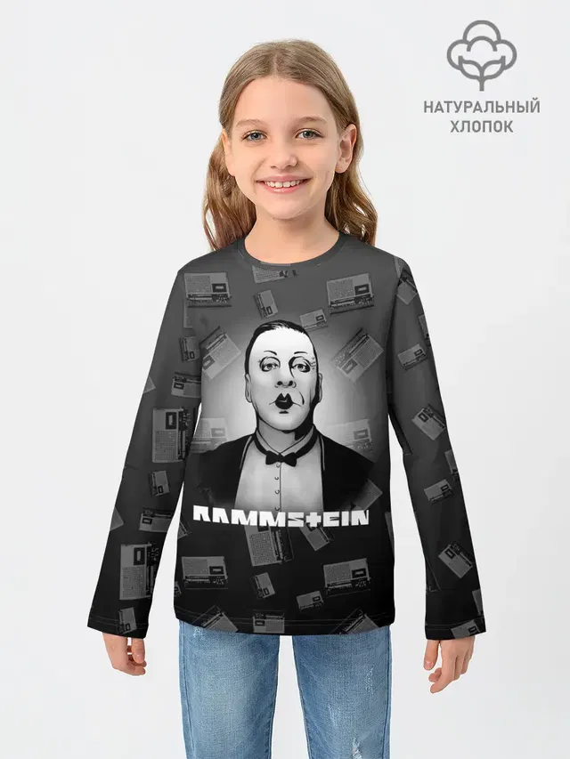 Детский лонгслив с принтом «Rammstein»