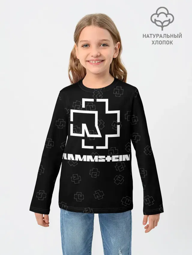 Детский лонгслив с принтом «Rammstein»