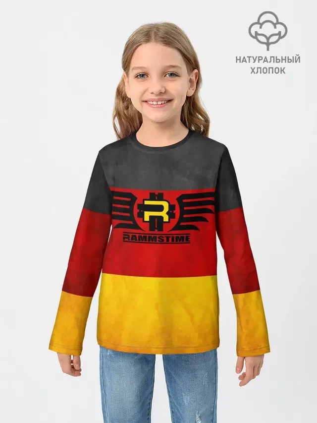 Детский лонгслив с принтом «Rammstein»