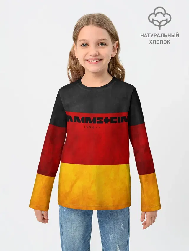 Детский лонгслив с принтом «Rammstein»