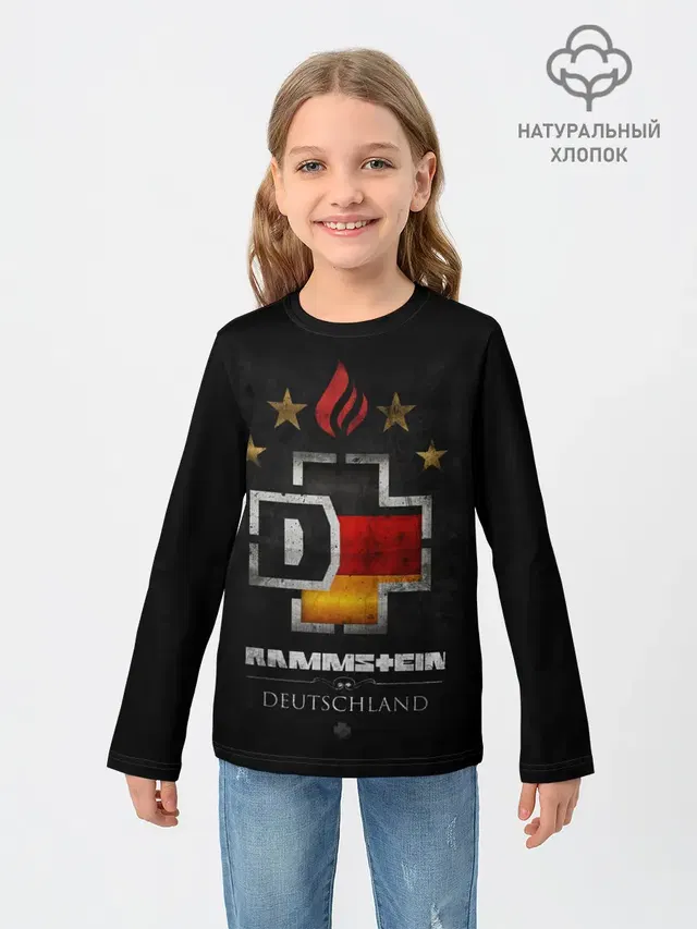 Детский лонгслив с принтом «Rammstein»