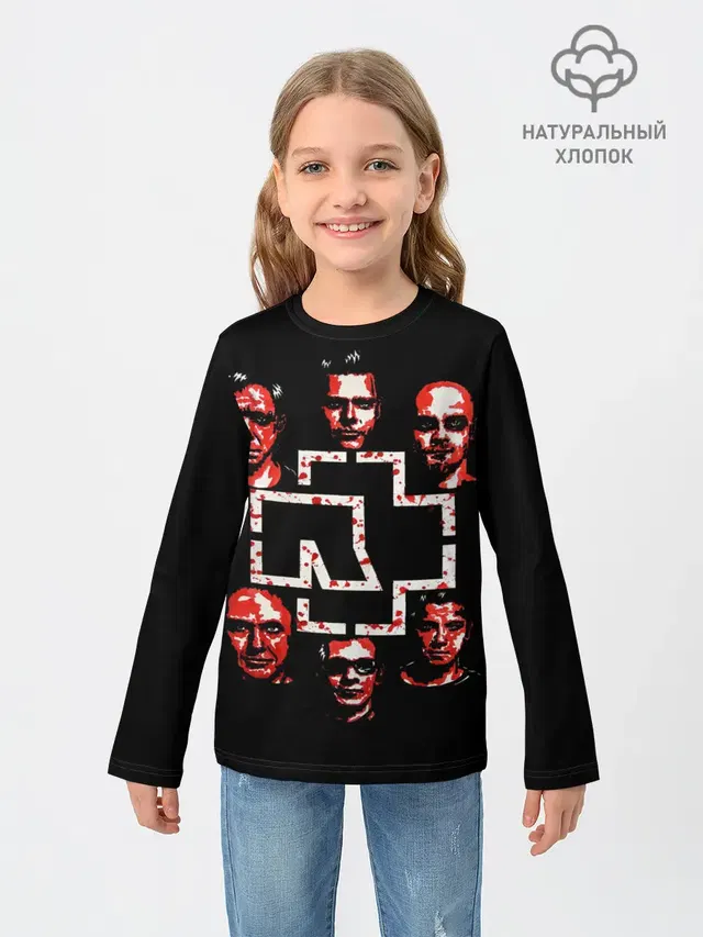 Детский лонгслив с принтом «Rammstein»