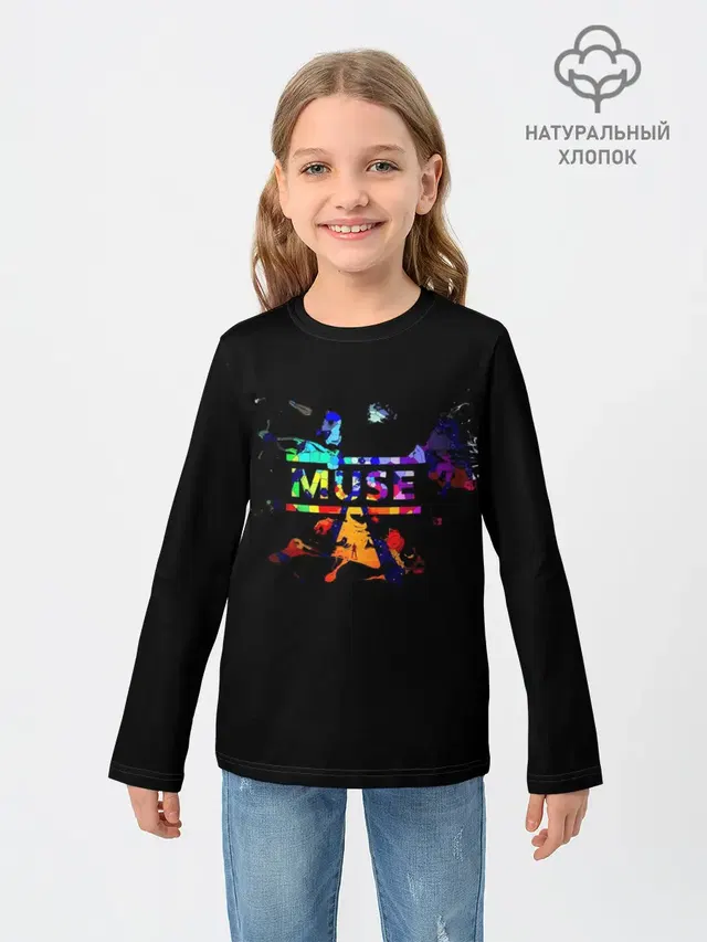 Детский лонгслив с принтом «Muse»
