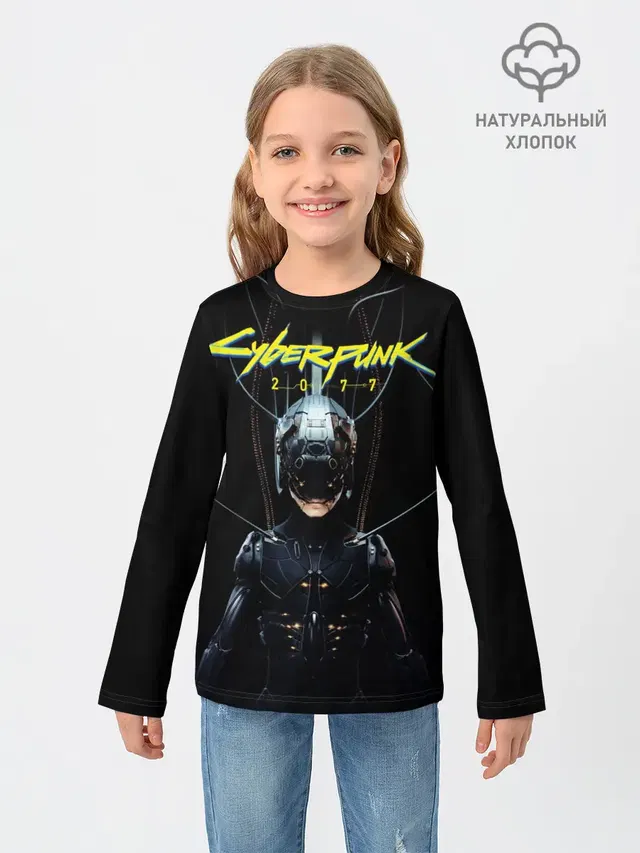 Детский лонгслив с принтом «Cyberpunk 2077»