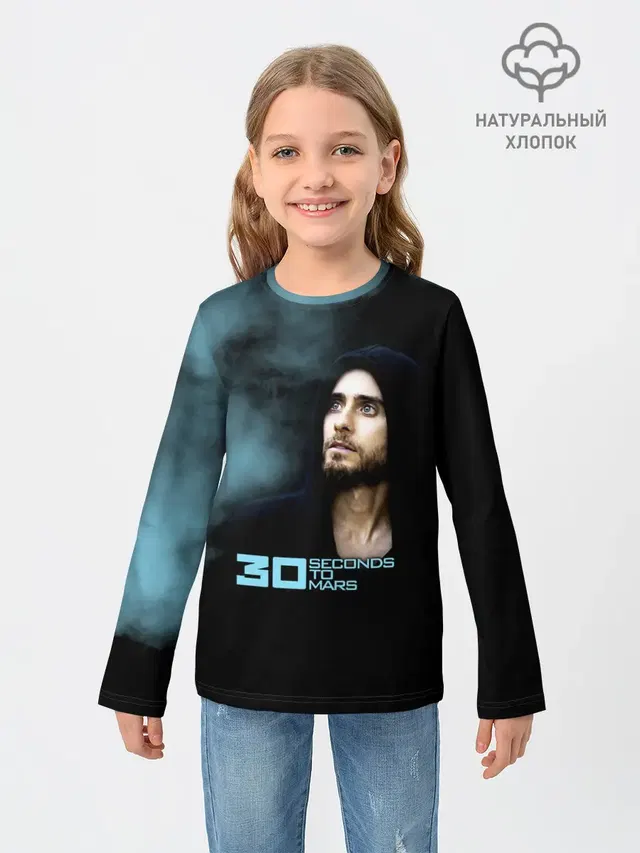 Детский лонгслив с принтом «Jared Leto»