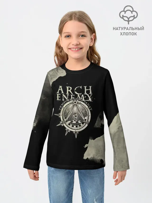 Детский лонгслив с принтом «Arch Enemy»