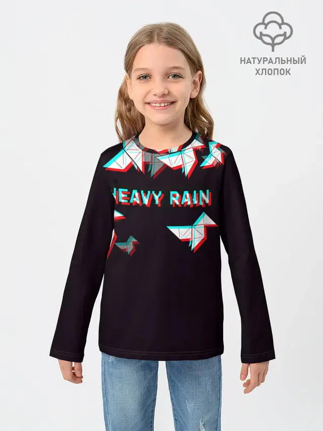 Детский лонгслив с принтом «Разные игры — Heavy Rain»