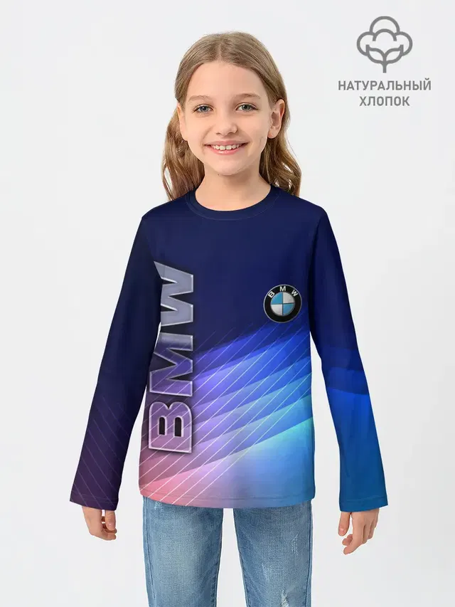 Детский лонгслив с принтом «BMW»