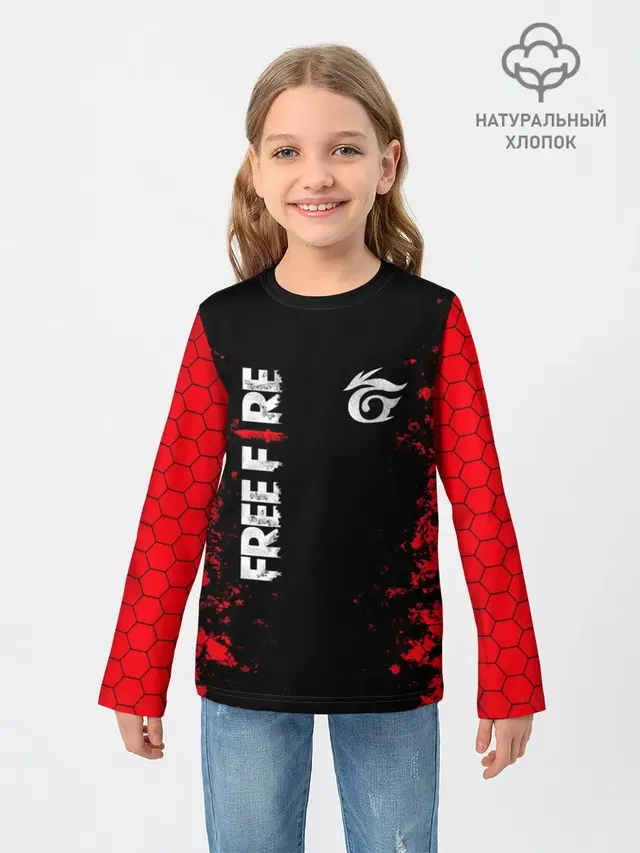 Детский лонгслив с принтом «Grunge»