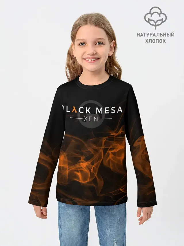 Детский лонгслив с принтом «Half-Life — HALF-LIFE - Black Mesa: XEN»