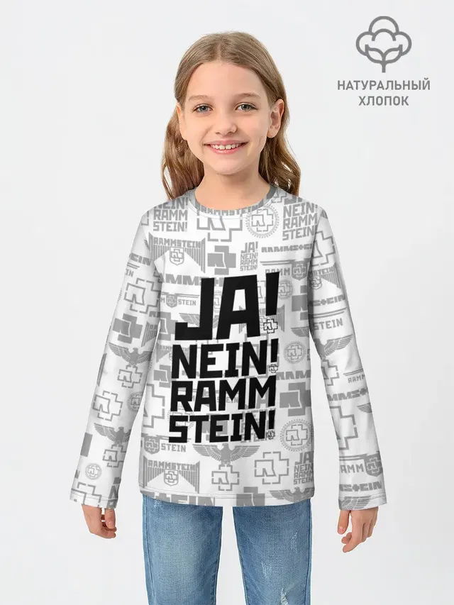 Детский лонгслив с принтом «Rammstein»