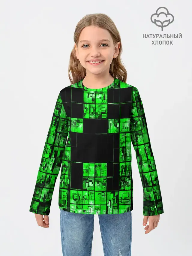 Детский лонгслив с принтом «Игры — MINECRAFT»