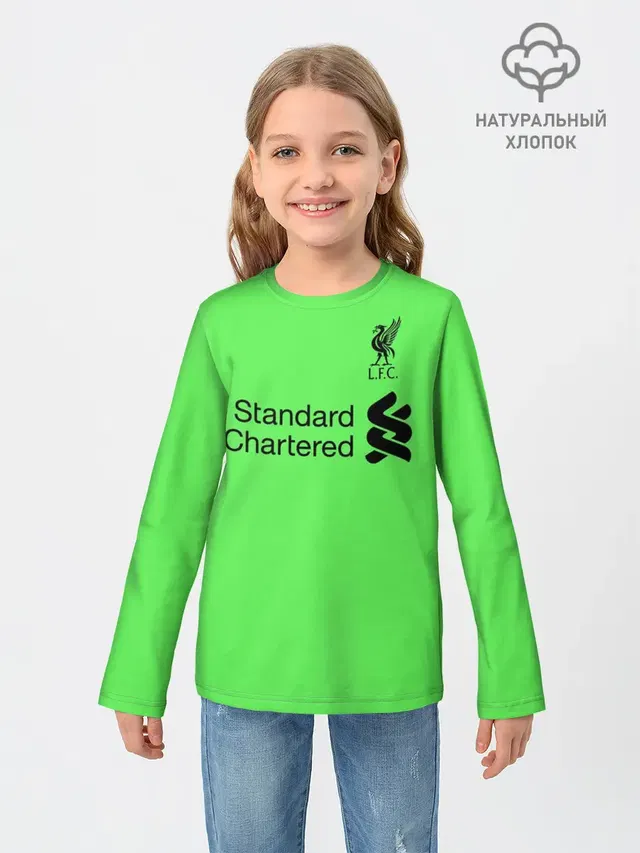 Детский лонгслив с принтом «Alisson GK away 19-20»