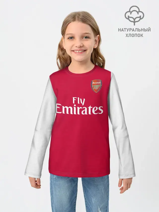Детский лонгслив с принтом «Арсенал — Arsenal home 19-20»