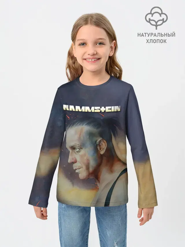 Детский лонгслив с принтом «Rammstein»