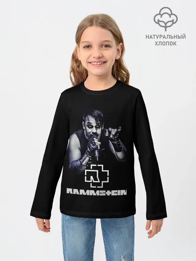 Детский лонгслив с принтом «Rammstein»