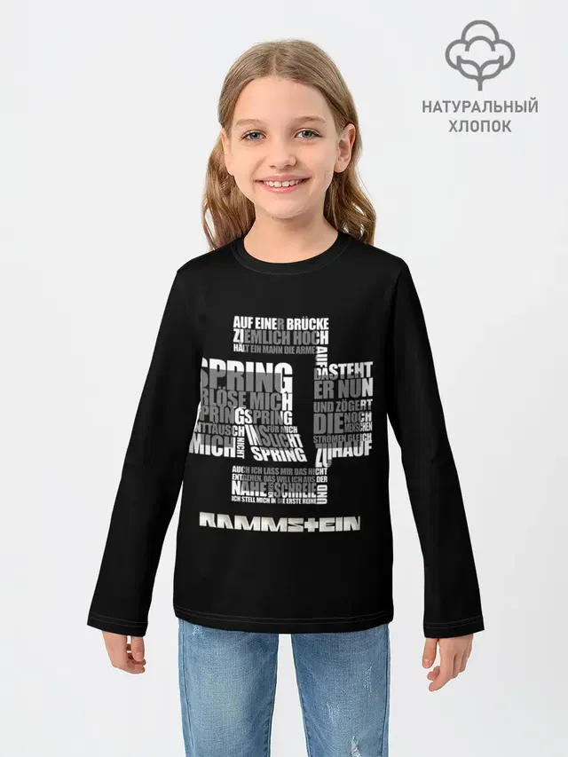 Детский лонгслив с принтом «Rammstein»