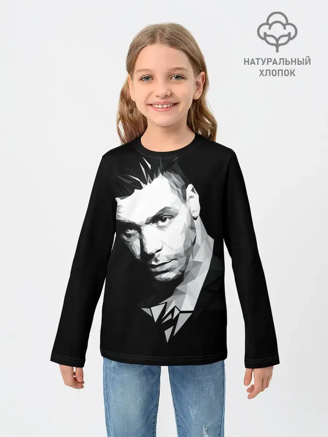 Детский лонгслив с принтом «Rammstein — Till Lindemann»