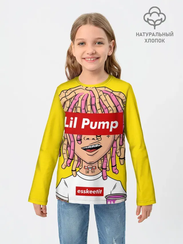 Детский лонгслив с принтом «Lil Pump»