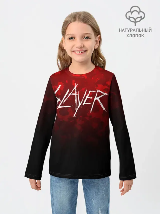 Детский лонгслив с принтом «Slayer»