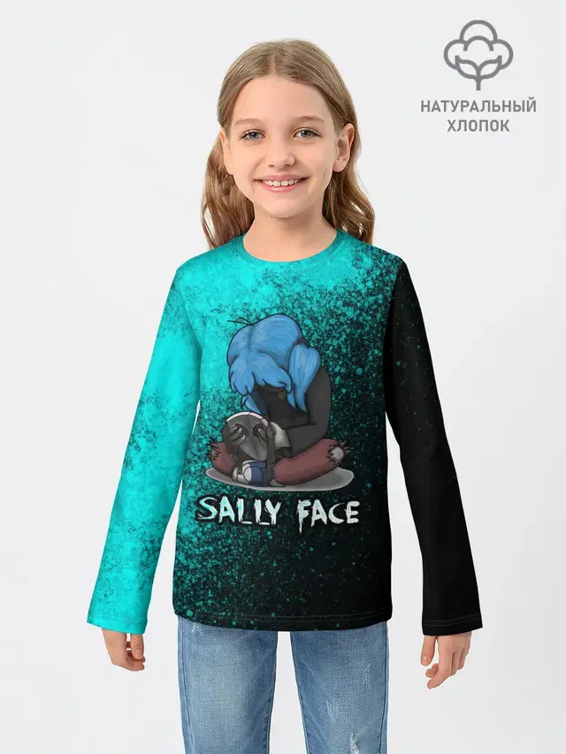 Детский лонгслив с принтом «Sally Face»