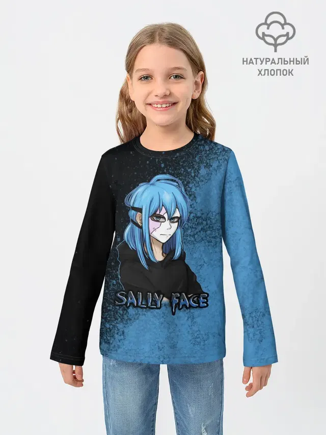 Детский лонгслив с принтом «Sally Face»
